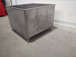 Mobile stainless steel container